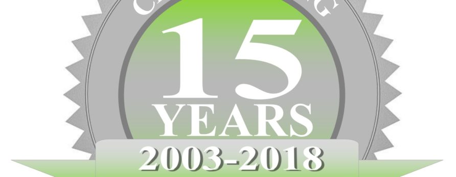 Celebrating a Milestone – 15 Years in Business